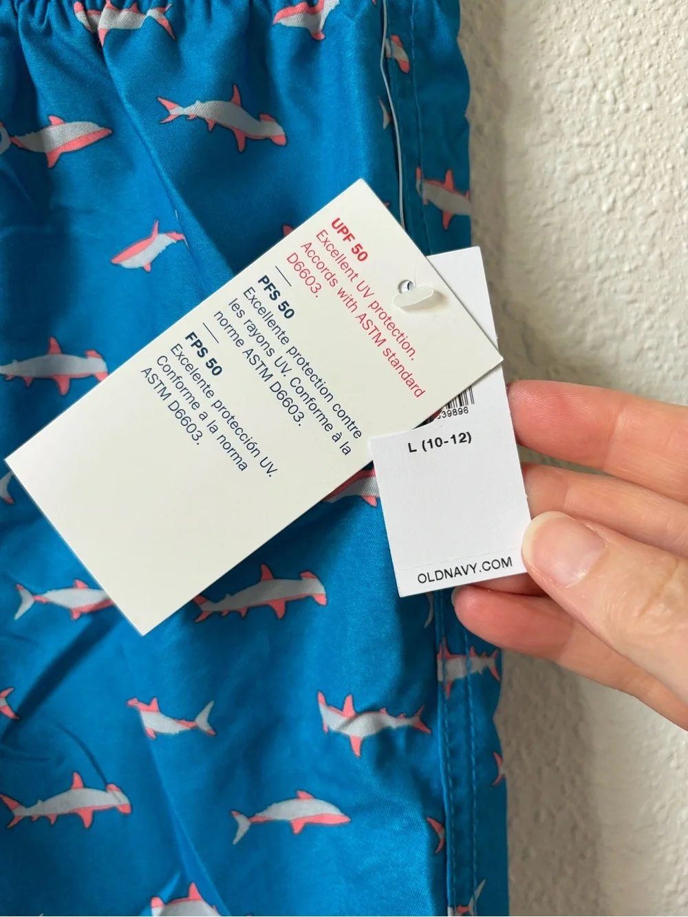 Old Navy Youth Boys Size Large 10/12 Shark & Octopus 2 Pack Swim Trunks